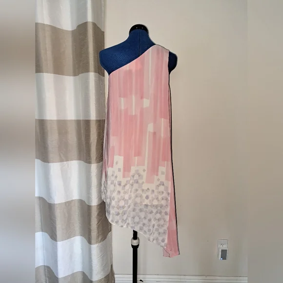 Maeve Anthropology Women's Dress Pink One Should Asymmetrical Silk Size 6P - Picture 6 of 14